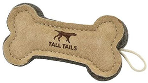 Tall Tails Bone Natural Leather 6" Dog Toy