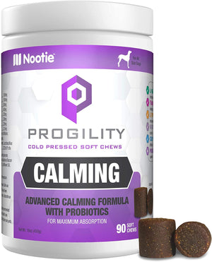 PROGILITY Nootie Calming Formula with Probiotics for Dogs - 90 Cold Pressed Soft Chews
