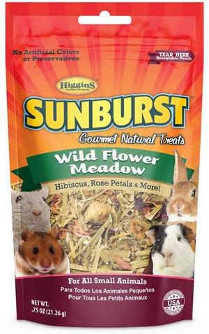 Higgins Sunburst Wild Flower Meadow Gourmet Treats For Small Animals, 0.75 Oz