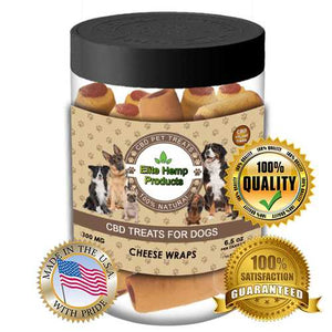 NEW Hemp Supplements for Dogs Anxiety Calming Bites with Dried Cheese Products & Hemp