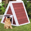 Weatherproof Wooden Cat House Furniture Shelter with Eave