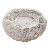 Round Plush Cat Dog Bed House Soft Winter