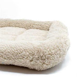 Extra-Small Dog or Cat Bed Faux Fur Plush Beige Padded Mat