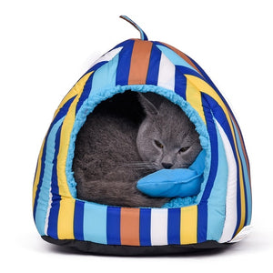 Soft Bed For Cat Waterproof Pet Bed Stripe