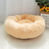 Soft pet round bed for cat and dog