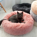 Soft pet round bed for cat and dog