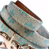 Flower Fabric dog leash - Blue dog leads